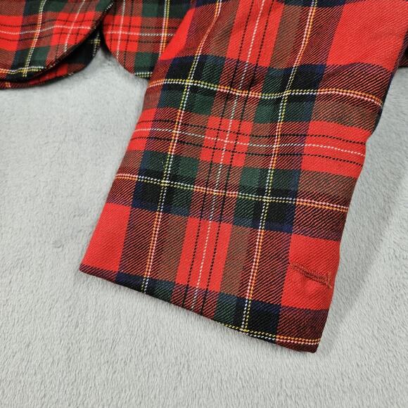 Vintage Versus Gianni Versace Jacket Womens 44 Plaid Wool Gold Button Italy 90s - Picture 3 of 16